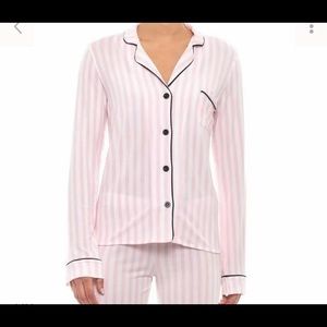 PJ SALVAGE Pajama Set Pink and Ivory w/ Sleep Mask